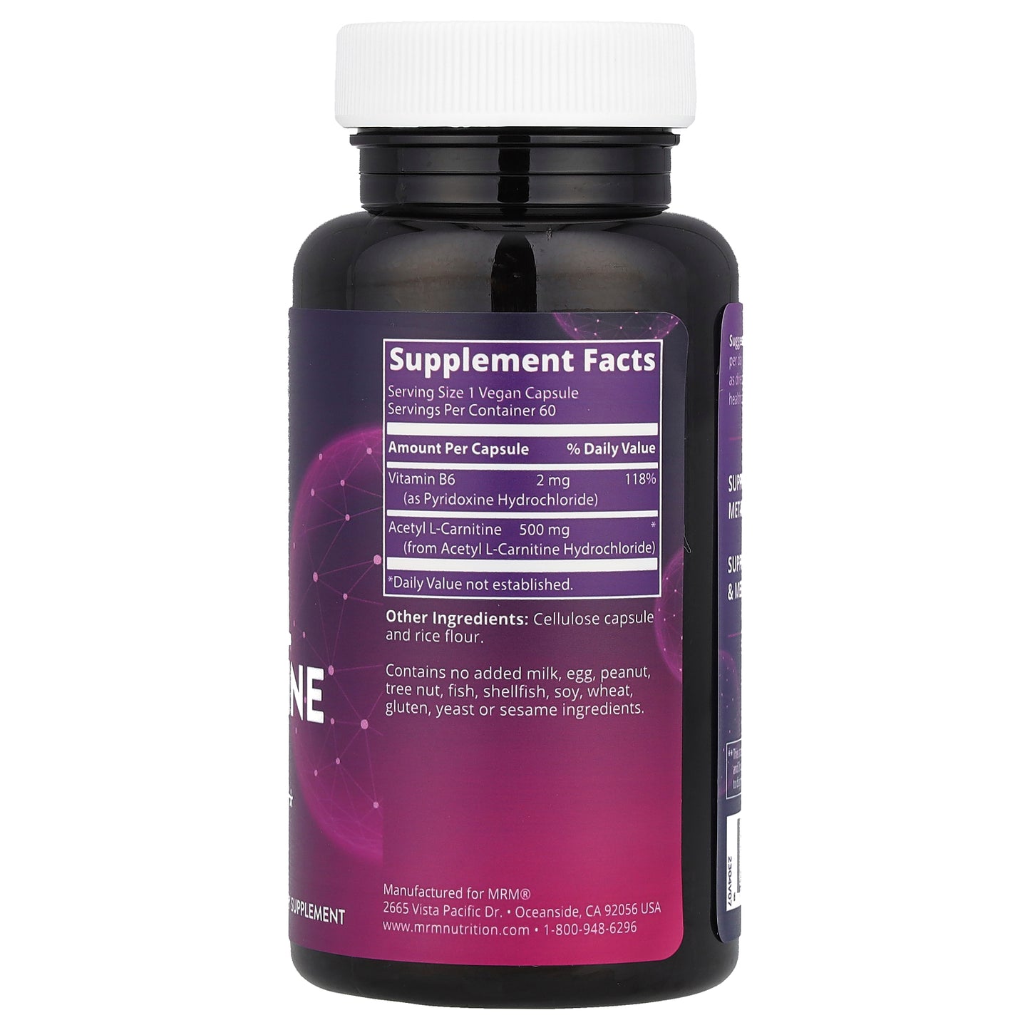 MRM Nutrition, Acetyl L-Carnitine, 60 Vegan Capsules