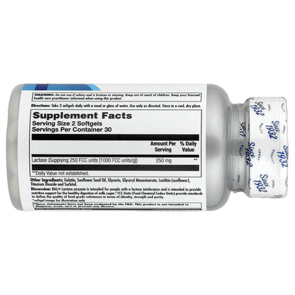 KAL, Lactase Enzyme, 60 Softgels (125 mg per Softgel)