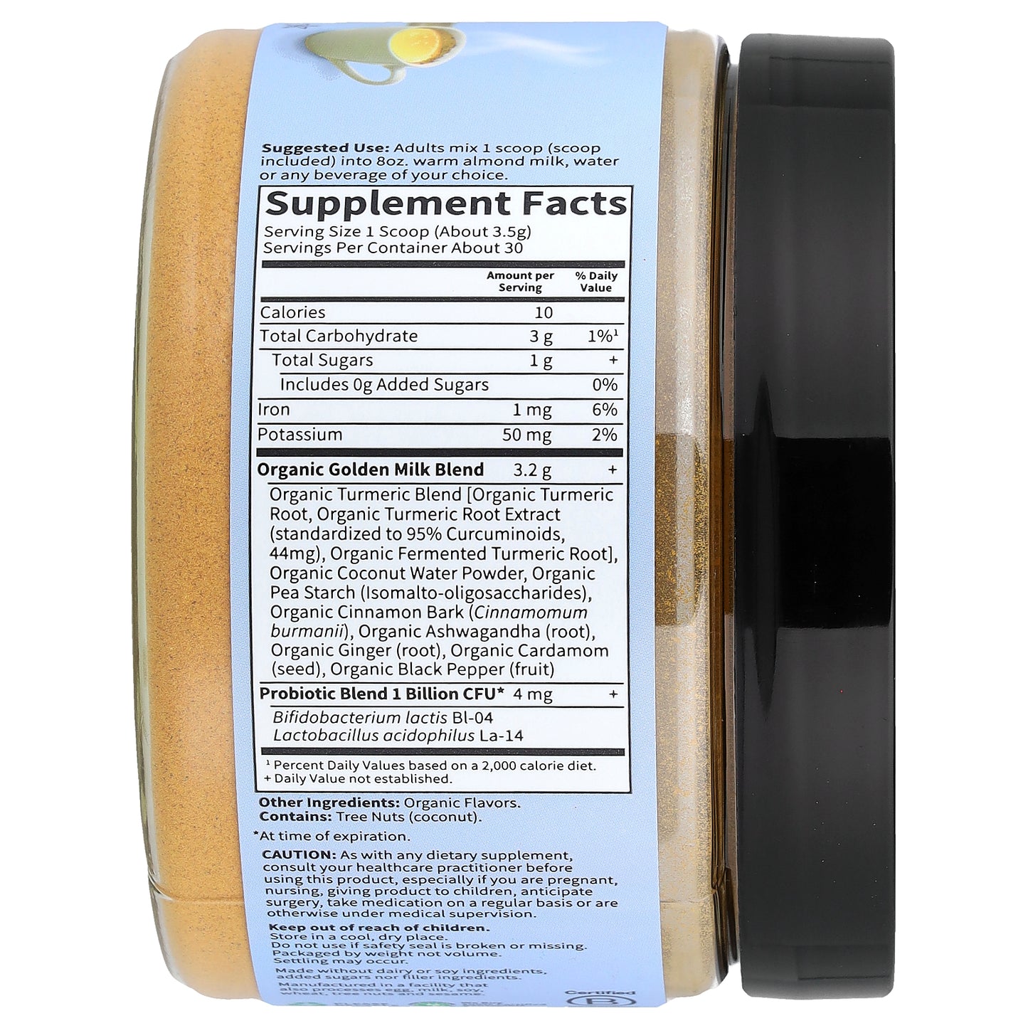 Garden of Life, Organics, Golden Milk, Recovery & Nourishment, 3.7 oz (105 g)