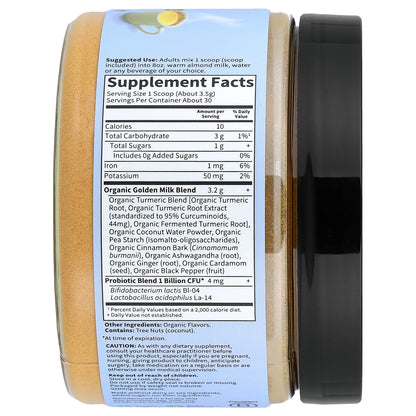 Garden of Life, Organics, Golden Milk, Recovery & Nourishment, 3.7 oz (105 g)