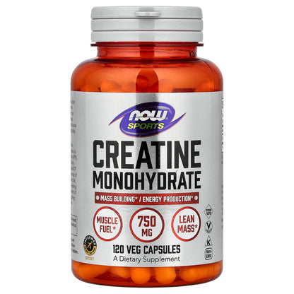 NOW Foods, Sports, Creatine Monohydrate, 120 Veg Capsules (0.75 g per Capsule)