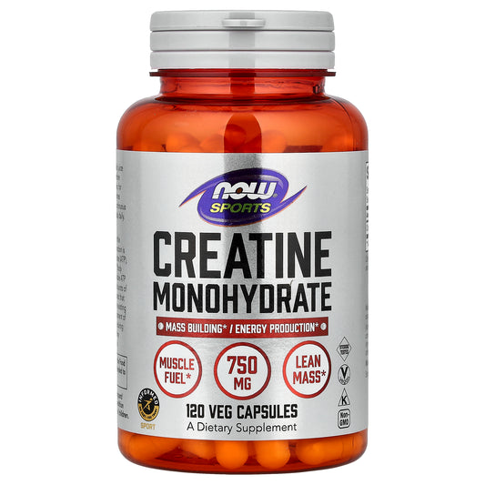 NOW Foods, Sports, Creatine Monohydrate, 120 Veg Capsules (0.75 g per Capsule)
