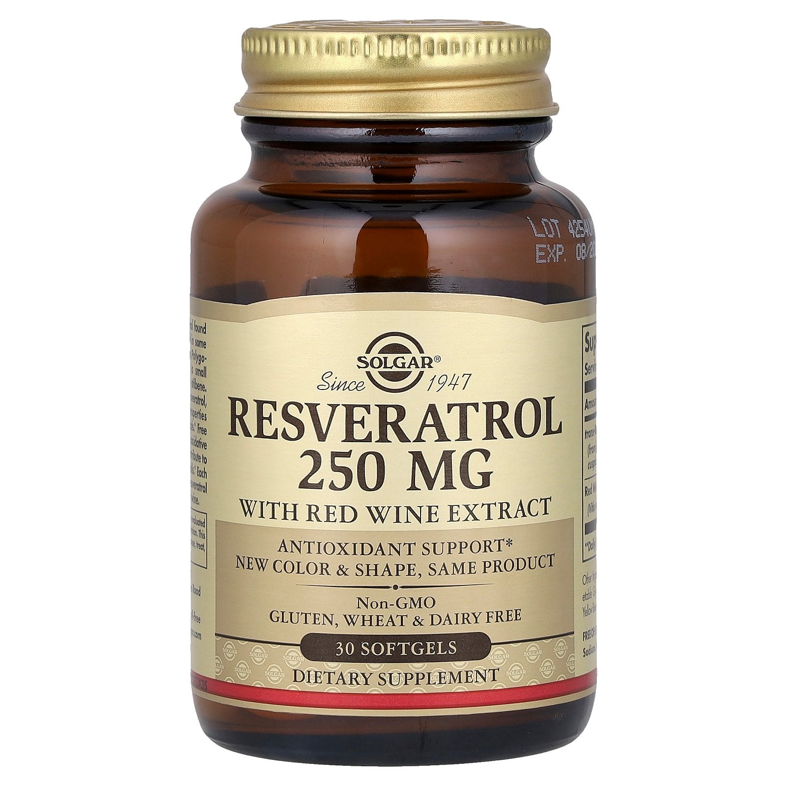Solgar, Resveratrol With Red Wine Extract, 30 Softgels