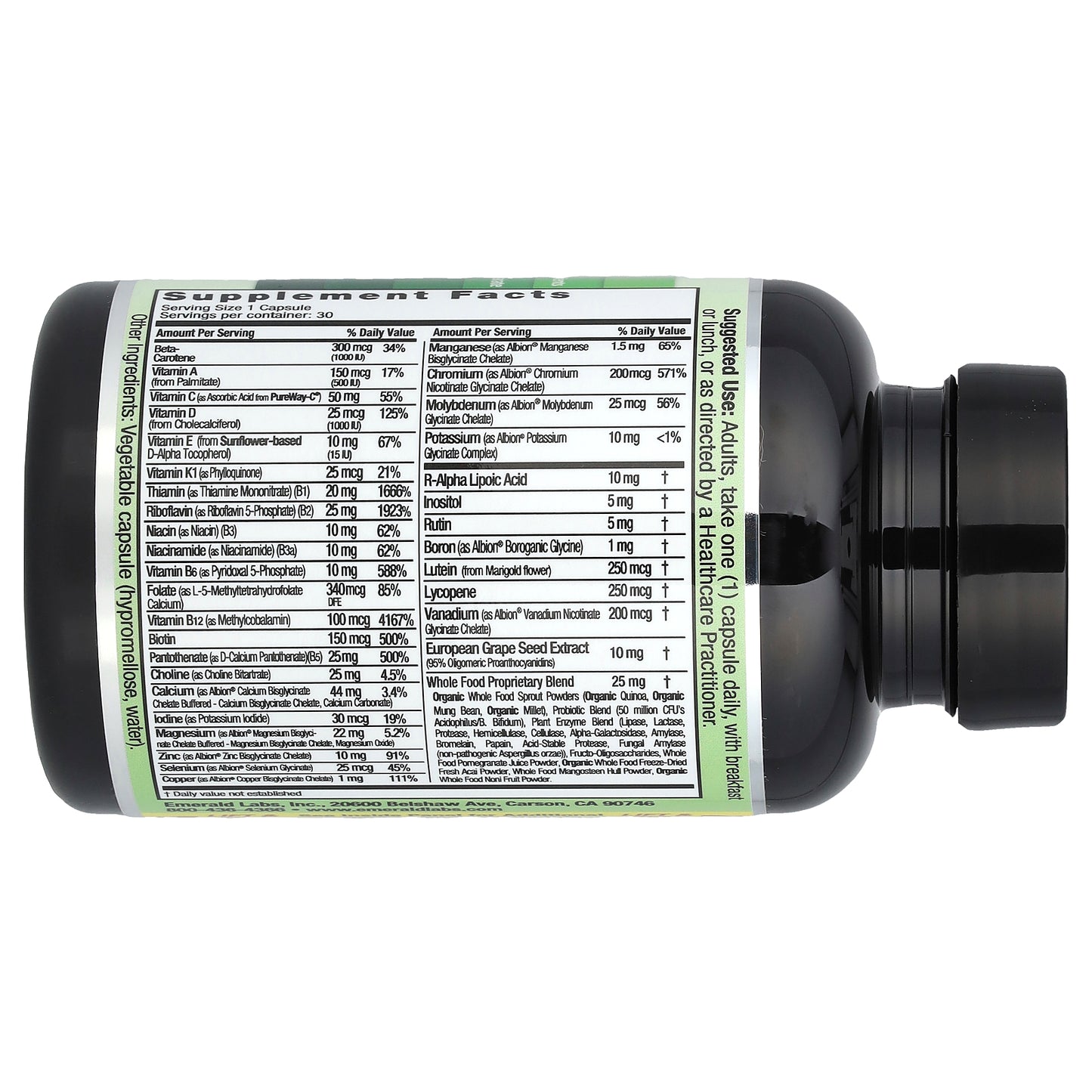 Emerald Laboratories, CoEnzymated Women's 1-Daily Multi, 30 Vegetable Capsules