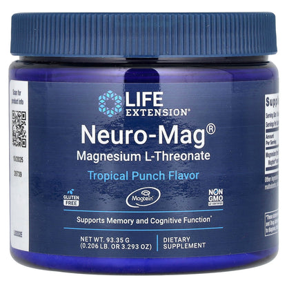 Life Extension, Neuro-Mag Magnesium L-Threonate, Tropical Punch , 3.293 oz (93.35 g)