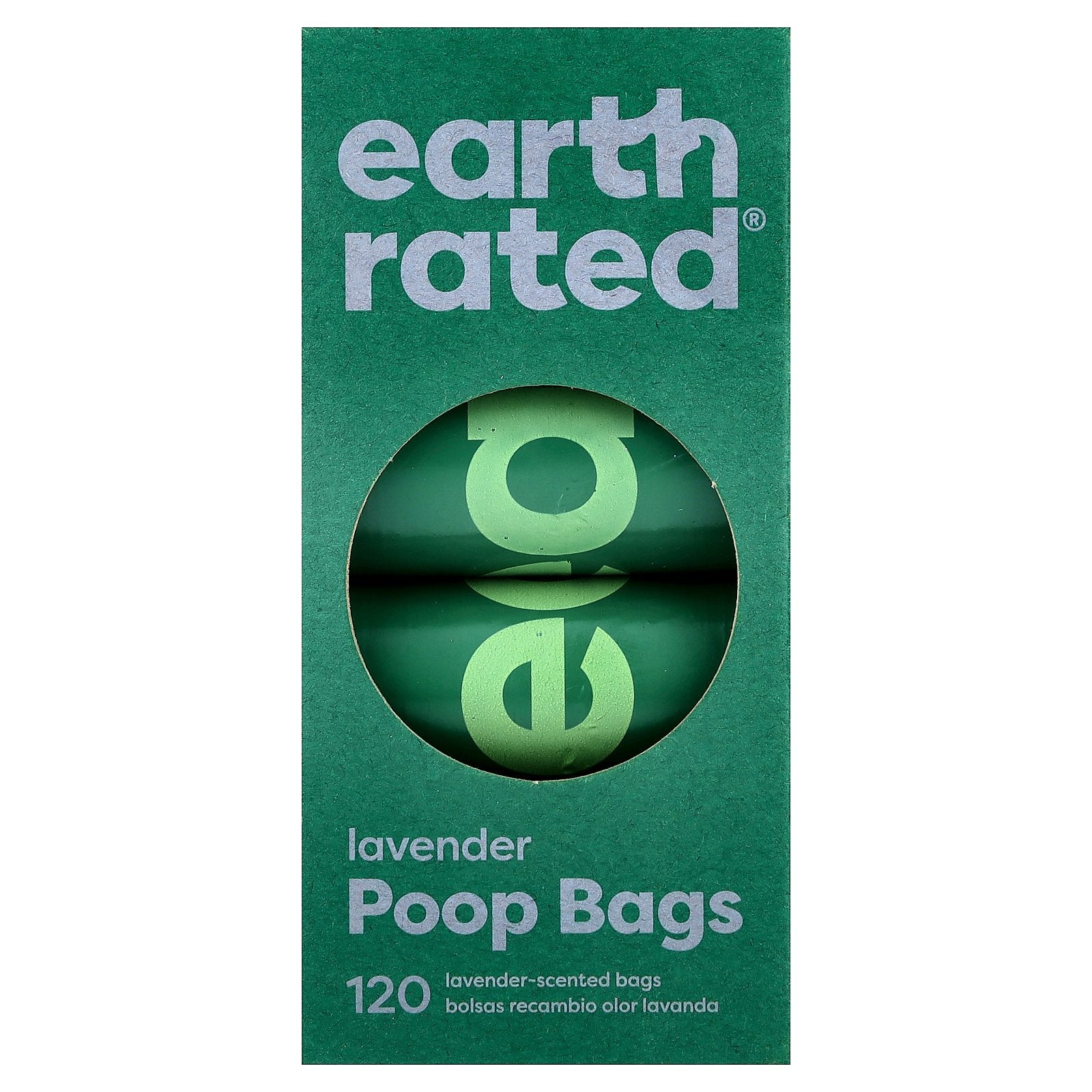 Earth Rated, Poop Bags, Lavender, 8 Rolls