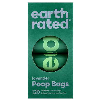 Earth Rated, Poop Bags, Lavender, 8 Rolls