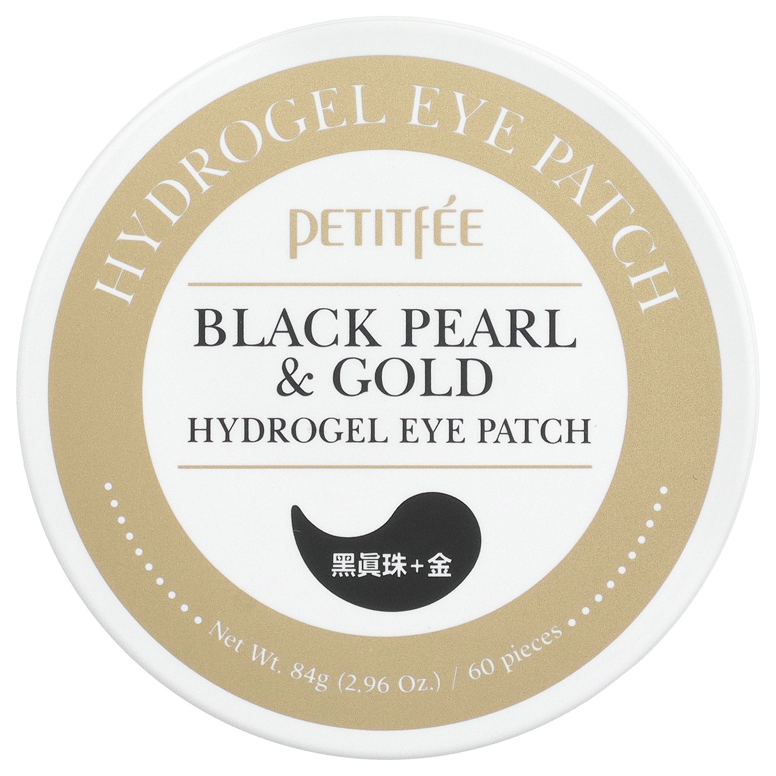 Petitfee, Black Pearl & Gold Hydrogel Eye Patch, 60 Pieces, 2.96 oz (84 g)