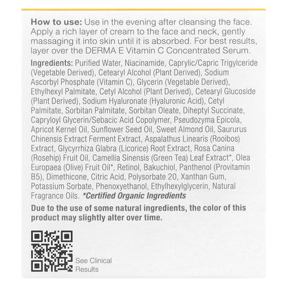 DERMA E, Vitamin C Intense Night Cream, 2 oz (56 g)
