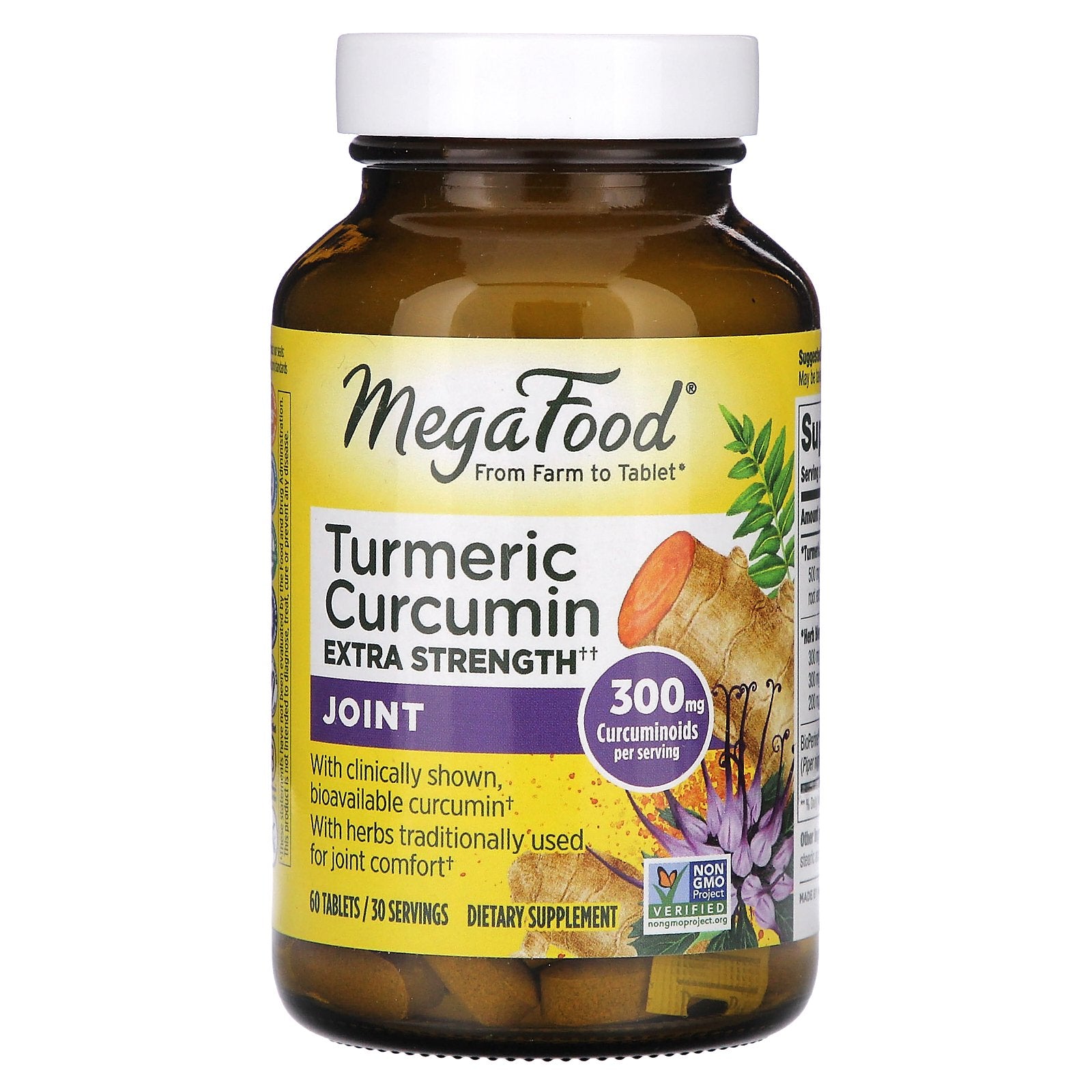 MegaFood, Turmeric Curcumin, Joint, 60 Tablets