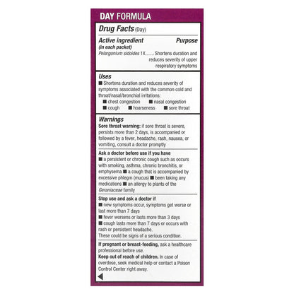 Nature's Way, Umcka®, Cold Relief Hot Drink, Day + Night, Ages 6+, Lemon, Honey-Lemon, 12 Packets, 0.17 oz (5 g) Each