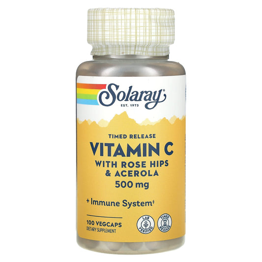 Solaray, Timed Release Vitamin C, 100 VegCaps