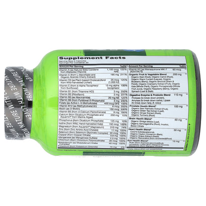 NATURELO, Whole Food Complete Multivitamin, For Men 50+, 120 Vegetarian Capsules