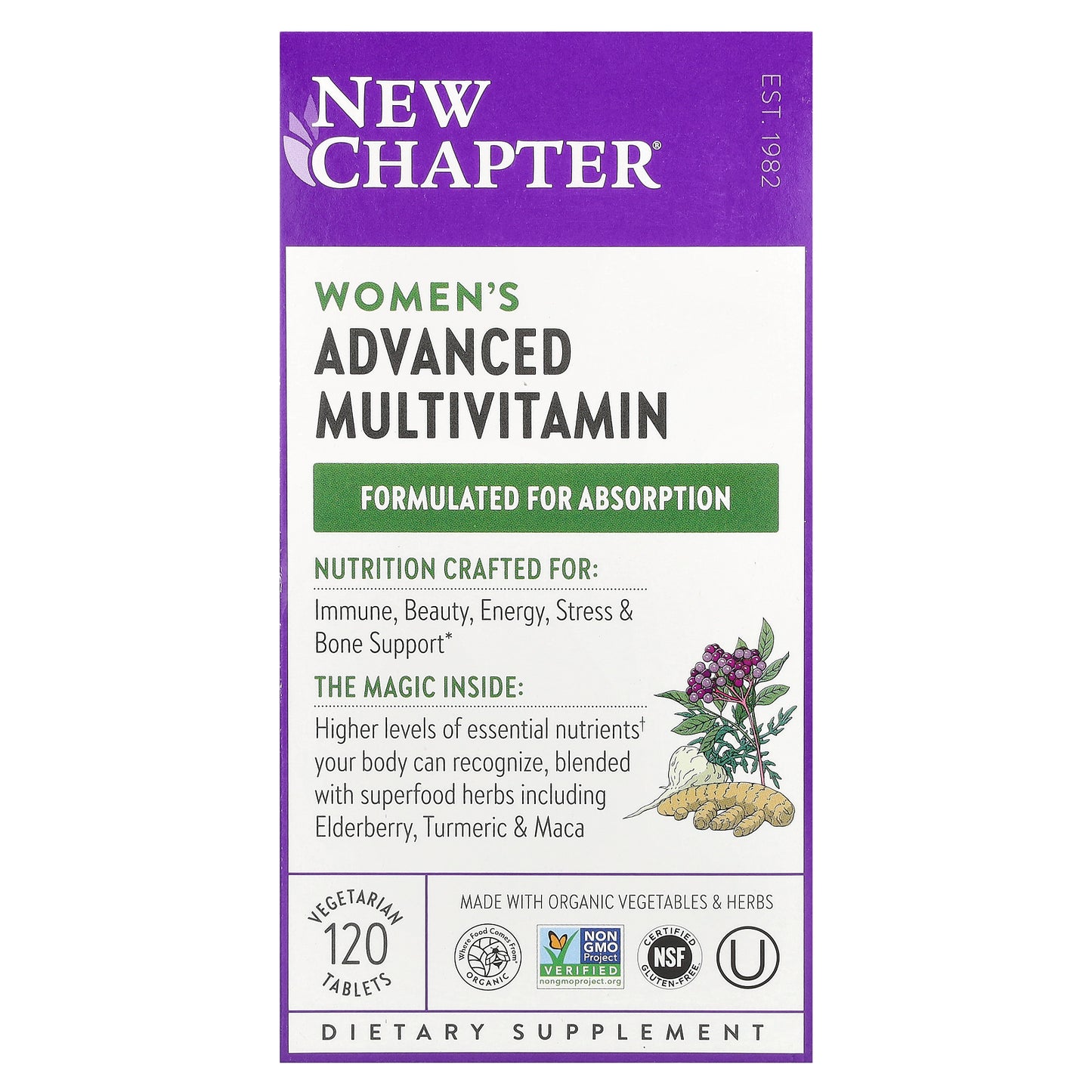 New Chapter, Women's Advanced Multivitamin, 120 Vegetarian Tablets