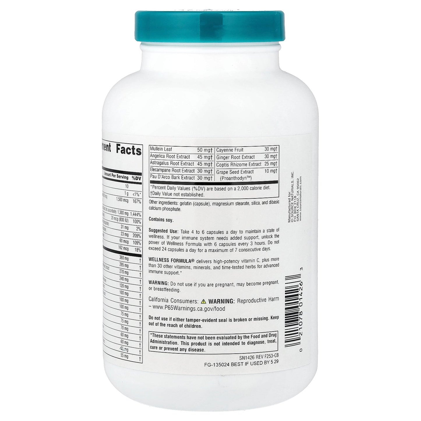 Source Naturals, Wellness Formula®, Advanced Immune Support, 240 Capsules