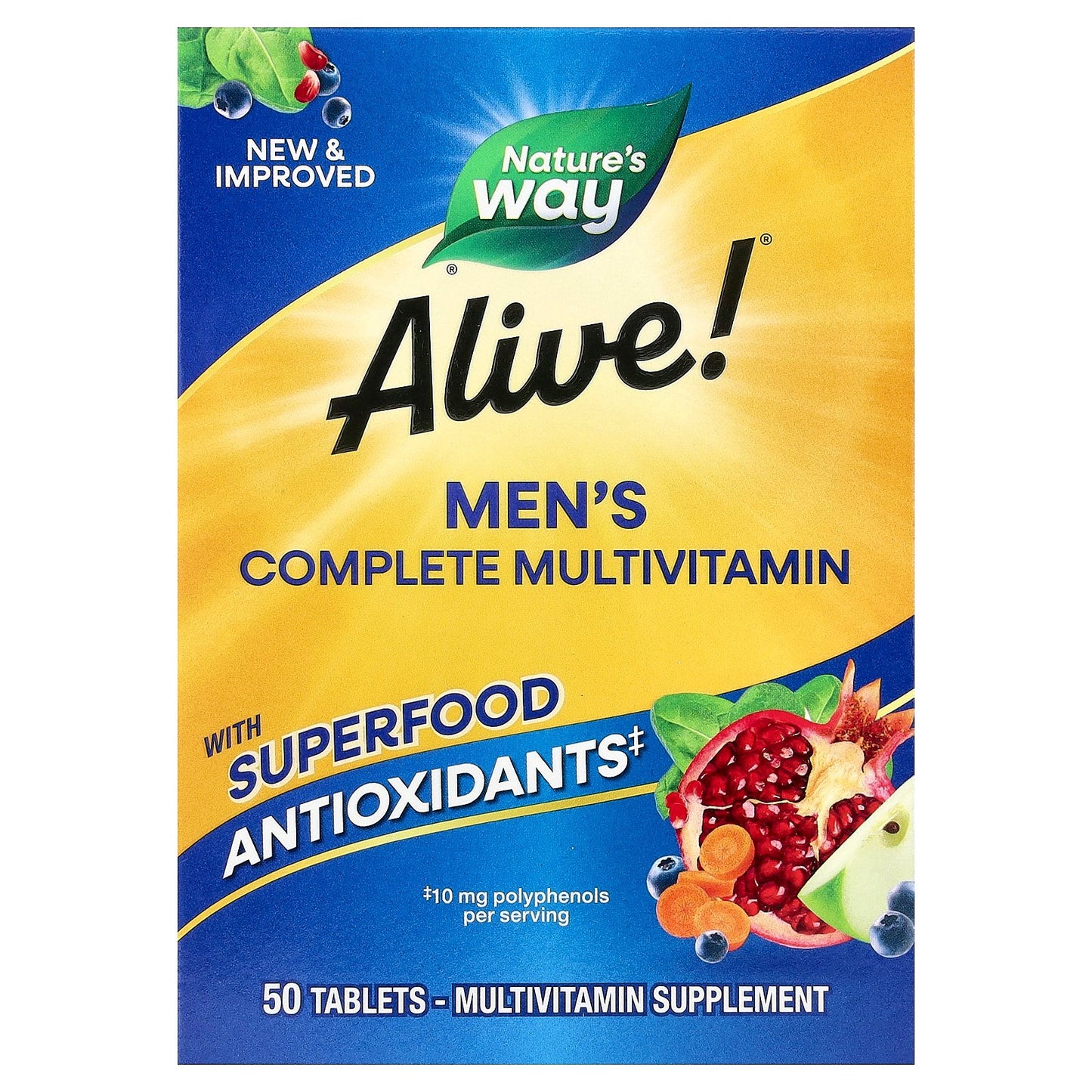 Nature's Way, Alive!® Men's Complete Multivitamin, 50 Tablets