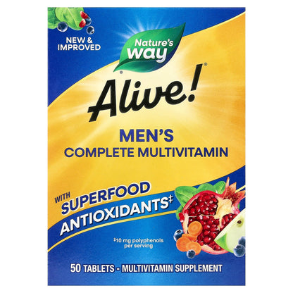 Nature's Way, Alive!® Men's Complete Multivitamin, 50 Tablets