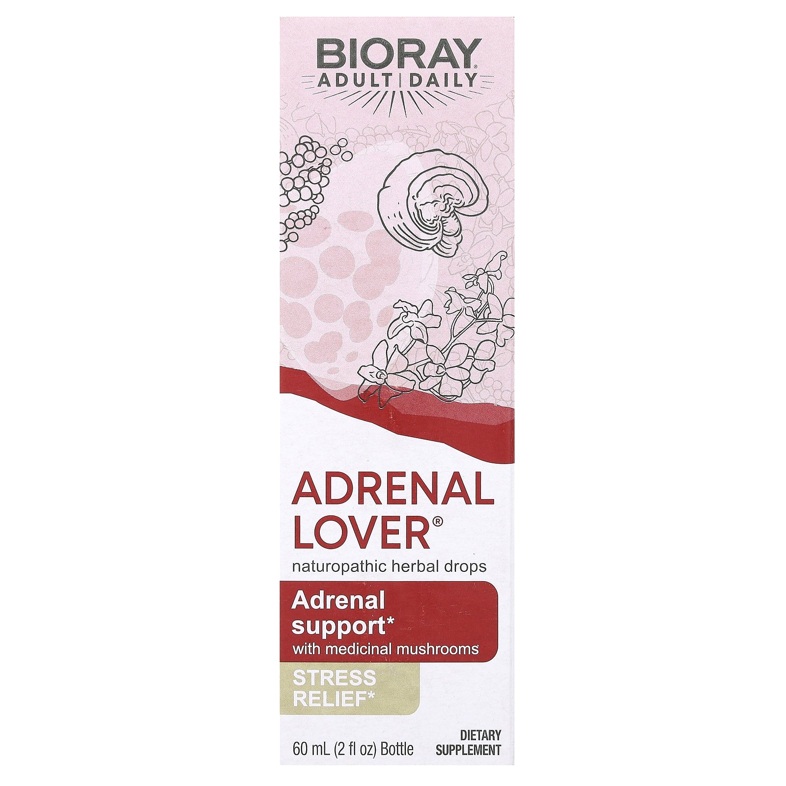 Bioray, Adrenal Lover, Adrenal Support with Medical Mushrooms, 2 fl oz (60 ml)