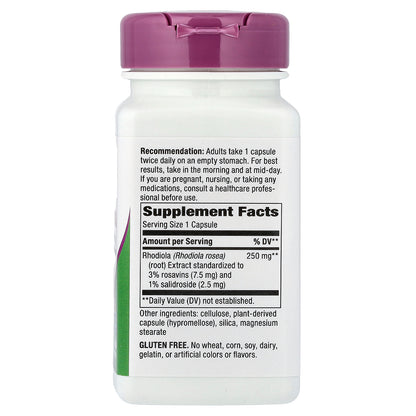 Nature's Way, Rhodiola, 250 mg, 60 Vegan Capsules