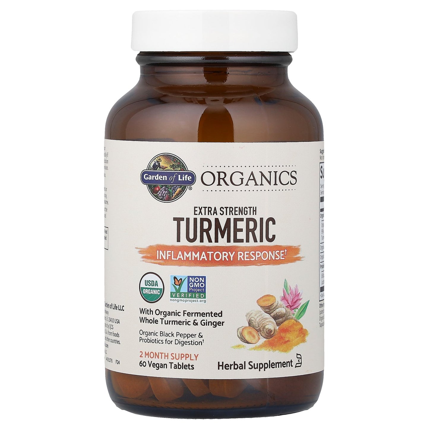 Garden of Life, Organics, Turmeric, Inflammatory Response, 60 Vegan Tablets