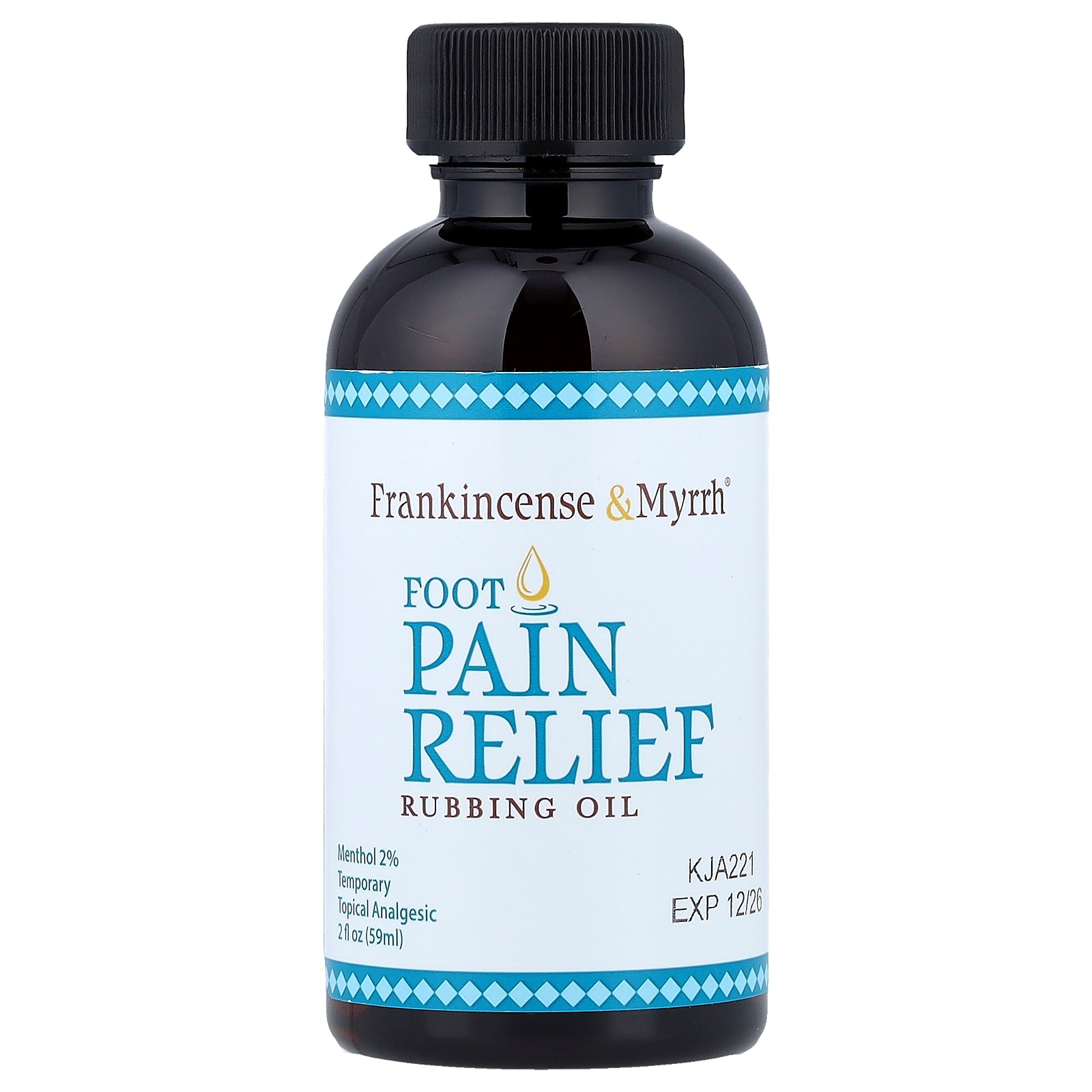 Frankincense & Myrrh, Foot Pain Relief Rubbing Oil, 2 fl oz (59 ml)
