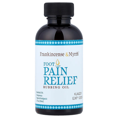 Frankincense & Myrrh, Foot Pain Relief Rubbing Oil, 2 fl oz (59 ml)