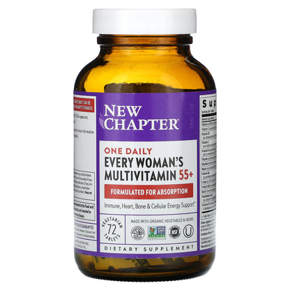 New Chapter, Every Woman's One Daily 55+ Multivitamin, 72 Vegetarian Tablets