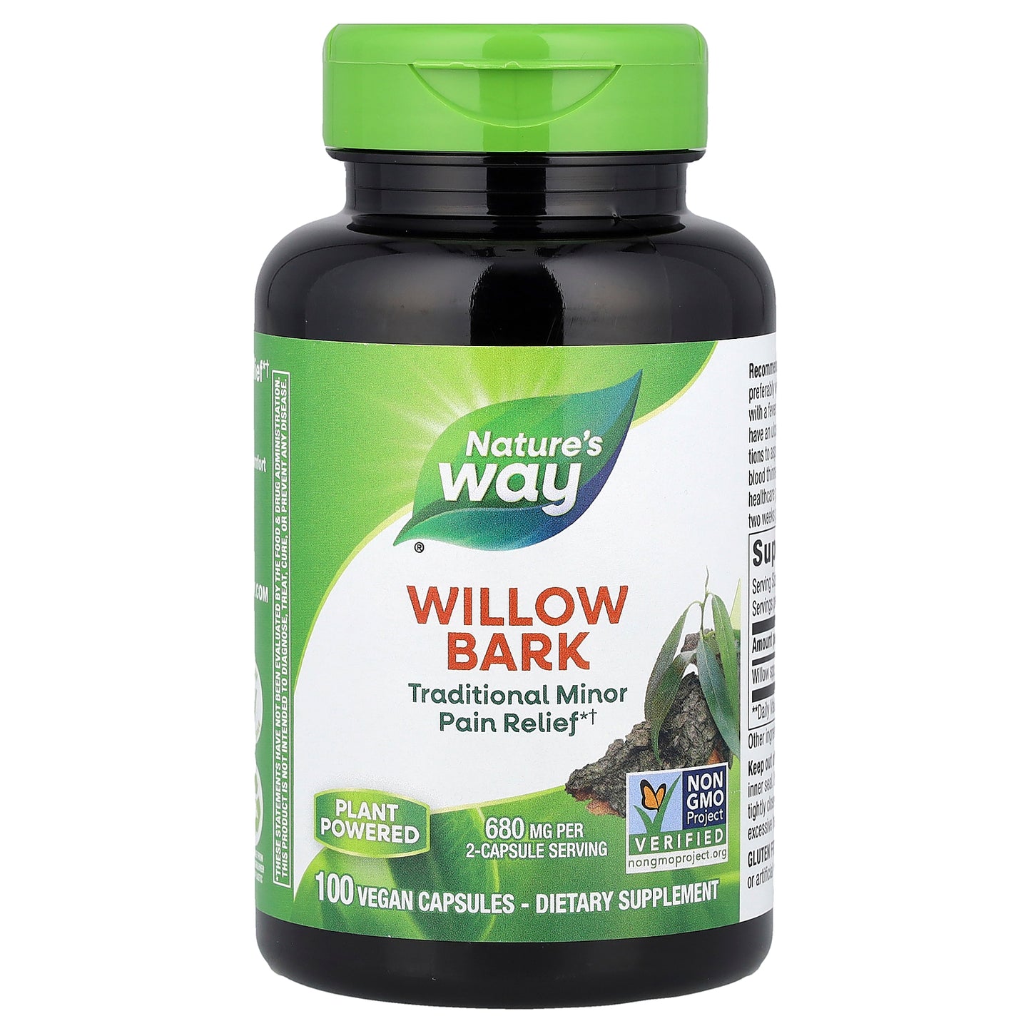 Nature's Way, Willow Bark, 100 Vegan Capsules (340 mg per Capsule)