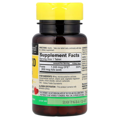Mason Natural, Folic Acid, 800 mcg, 100 Tablets