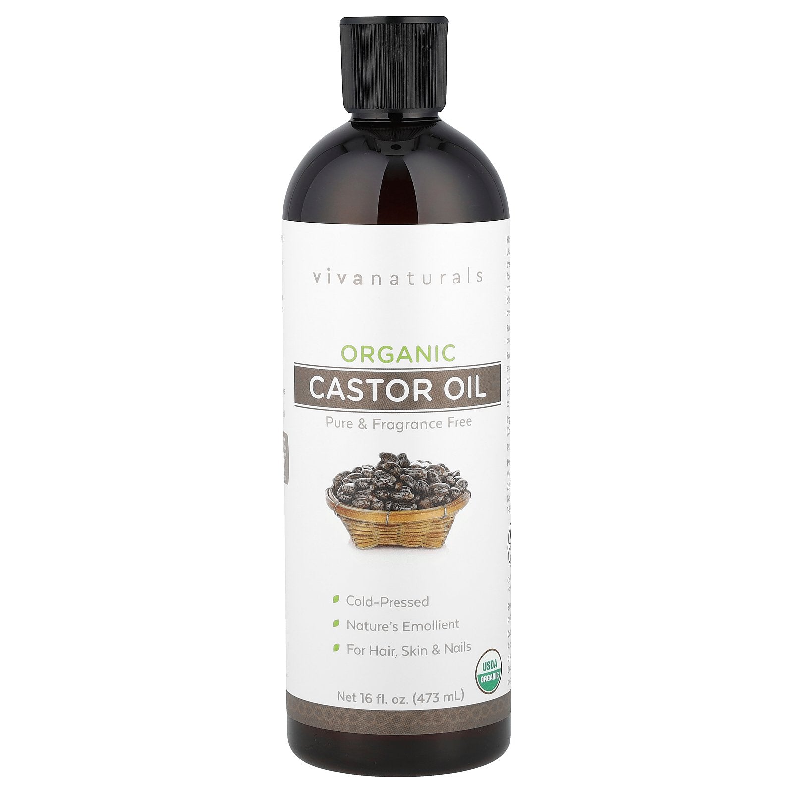 Viva Naturals, Organic Castor Oil, 16 fl oz (473 ml)