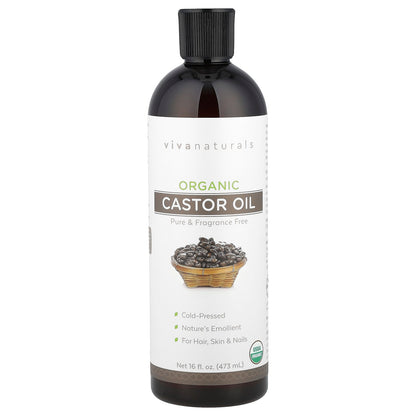 Viva Naturals, Organic Castor Oil, 16 fl oz (473 ml)