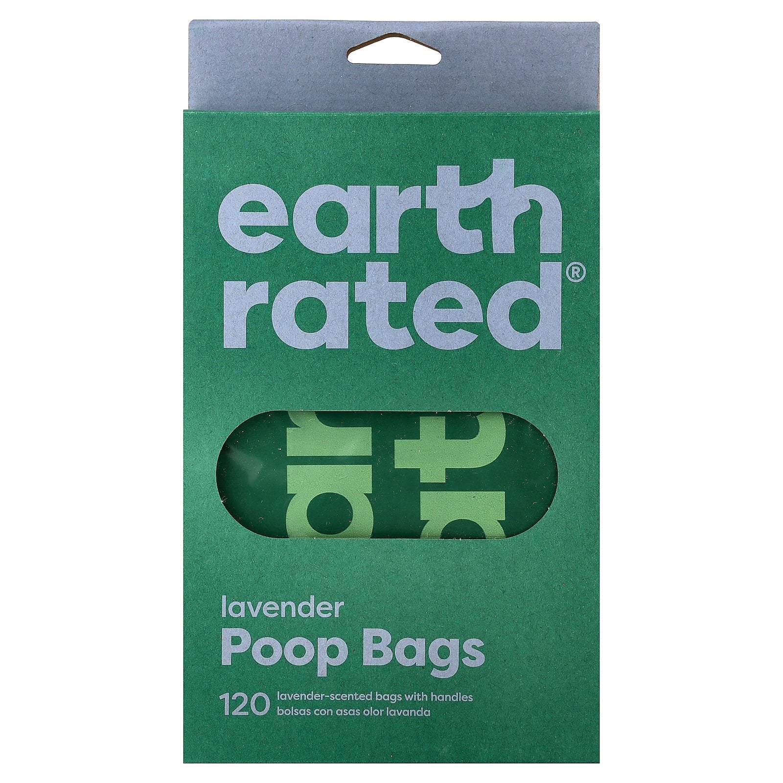 Earth Rated, Dog Poop Bags With Handles, Lavender, 120 Handle Bags