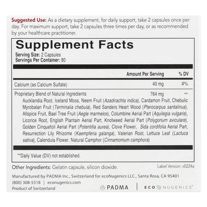 Econugenics, Padma Basic®, 180 Capsules