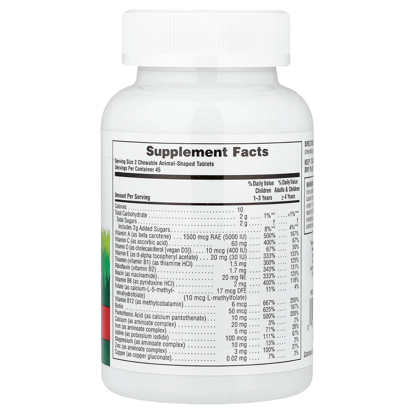 NaturesPlus, Animal Parade, Children's Chewable Multivitamin Supplement, Cherry, 90 Animal-Shaped Tablets