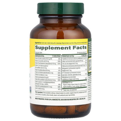 MegaFood, Men's 55+, One Daily Multivitamin, 60 Tablets