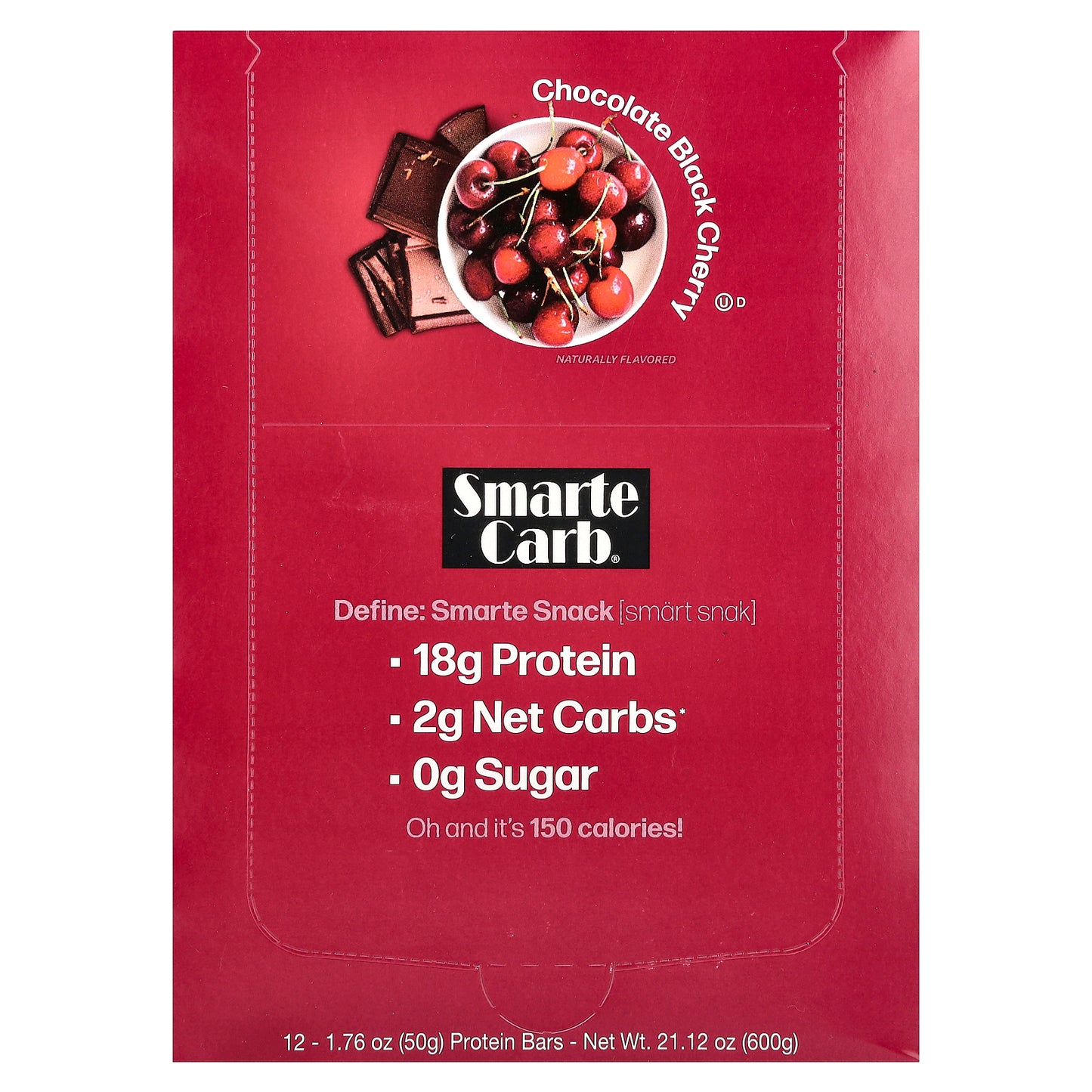 NuGo Nutrition, Smarte Carb® Protein Bar, Chocolate Black Cherry, 12 Bars, 1.76 oz (50 g) Each