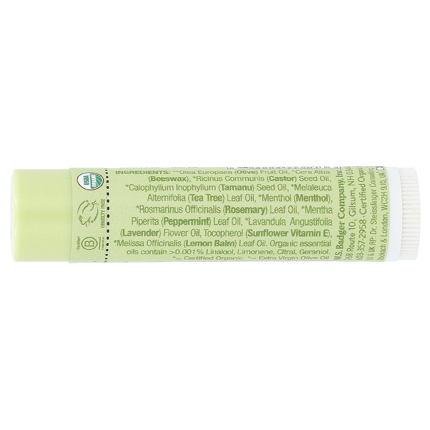 Badger, Herbal Lip Balm, Tea Tree, 0.15 oz (4.2 g)