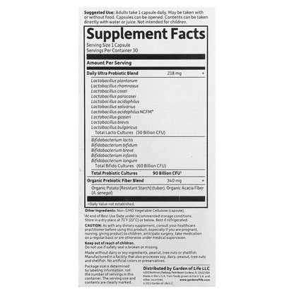 Garden of Life, Dr. Formulated Probiotics, Once Daily Ultra, 90 Billion, 30 Vegetarian Capsules
