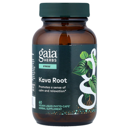 Gaia Herbs, Kava Root, 60 Vegan Liquid Phyto-Caps®