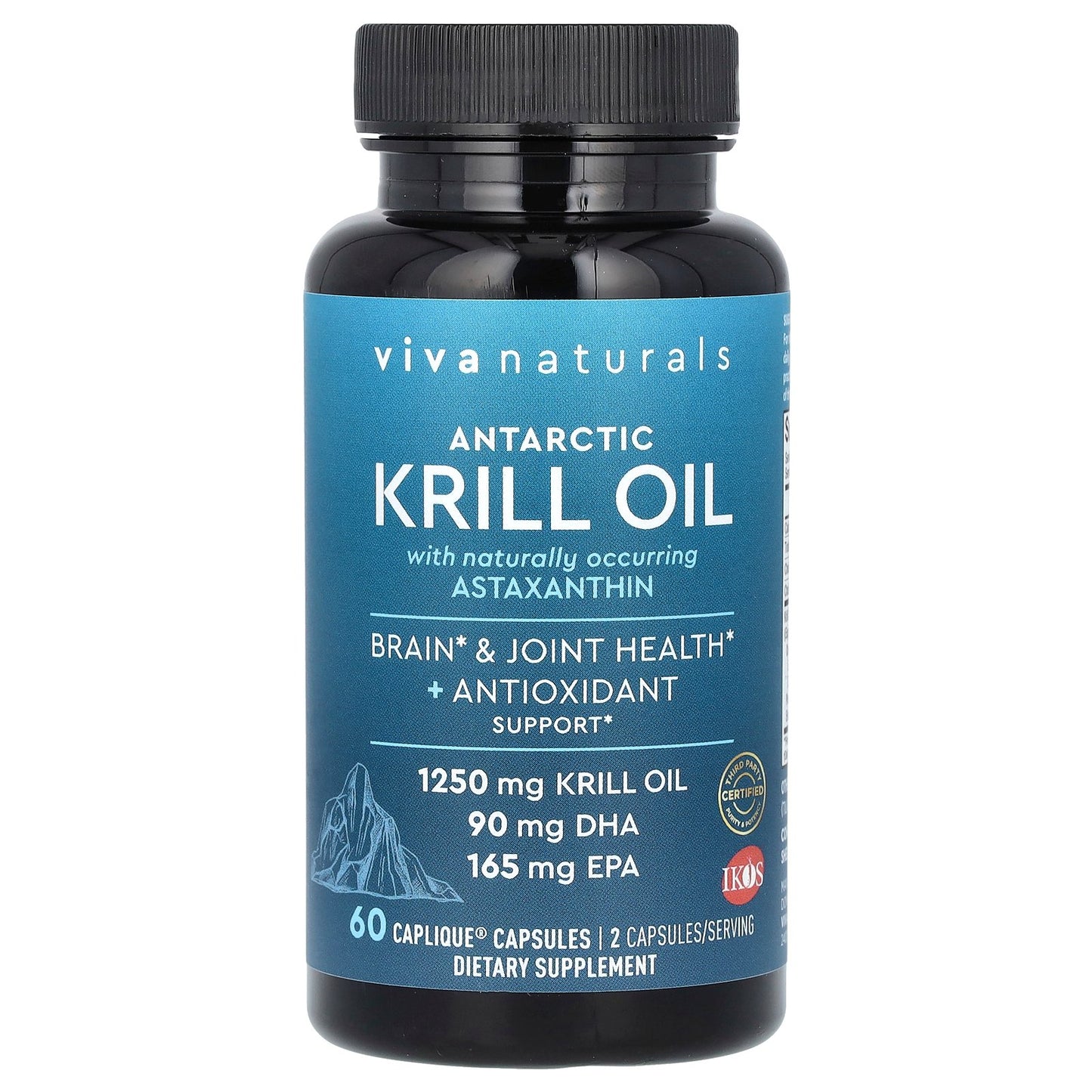 Viva Naturals, Antarctic Krill Oil with Astaxanthin, 60 Caplique Capsules