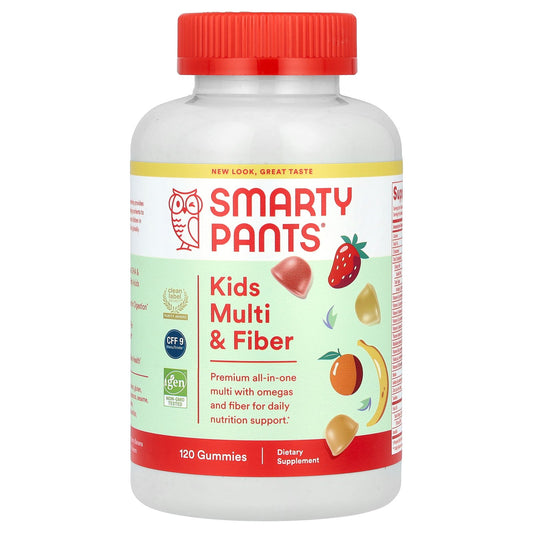 SmartyPants, Kids Multi and Fiber, Lemon, Orange & Strawberry Banana, 120 Gummies