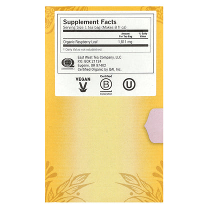 Yogi Tea, Raspberry Leaf, Caffeine Free, 16 Tea Bags, 1.02 oz (29 g)