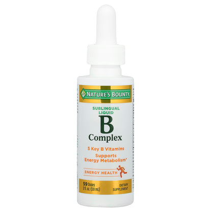 Nature's Bounty, B-Complex, Sublingual Liquid, 2 fl oz (59 ml)