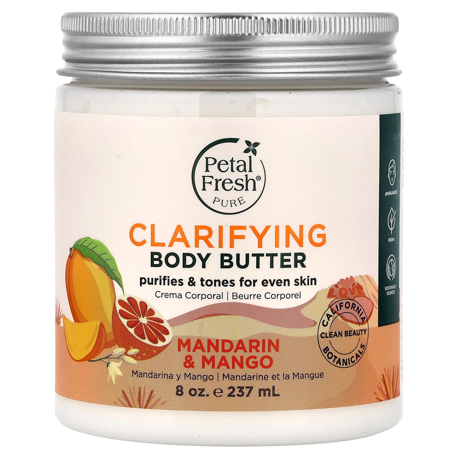 Petal Fresh, Clarifying Body Butter, Mandarin & Mango, 8 oz (237 ml)