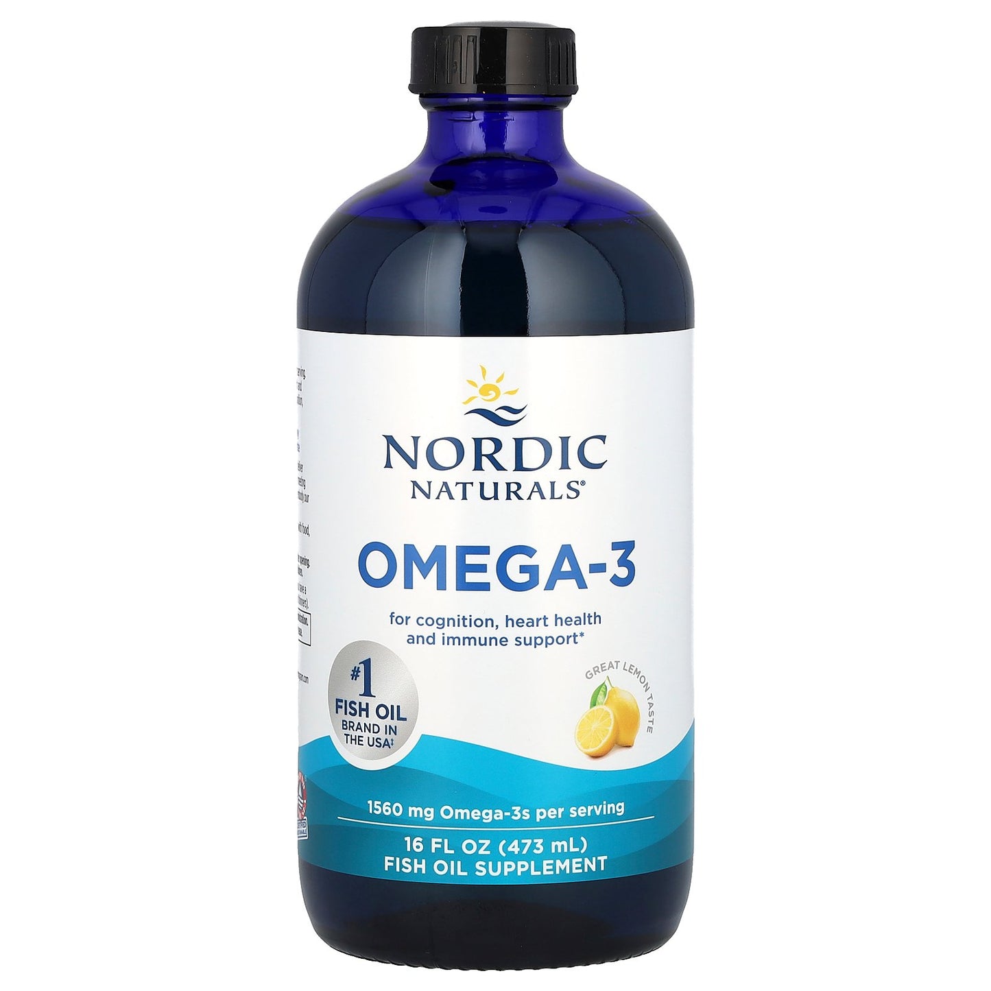 Nordic Naturals, Omega-3, Lemon, 1,560 mg, 16 fl oz (473 ml)