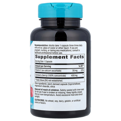 Nature's Way, Cranberry, Premium Blend, 400 mg, 120 Vegan Capsules