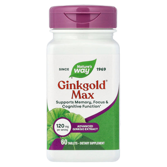 Nature's Way, Ginkgold® Max, 120 mg, 60 Tablets