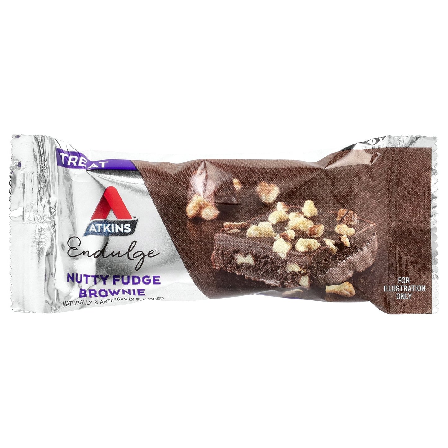 Atkins, Endulge, Nutty Fudge Brownie Bar, 5 Bars, 1.41 oz (40 g) Each