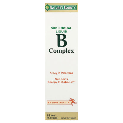 Nature's Bounty, B-Complex, Sublingual Liquid, 2 fl oz (59 ml)
