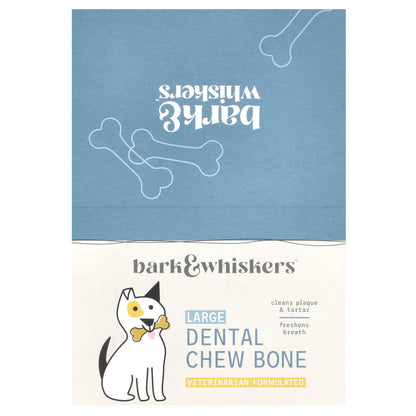 Dr. Mercola, Bark & Whiskers™, Dental Chew Bones, For Dogs, Large, 12 Bones, 2.1 oz (60 g) Each